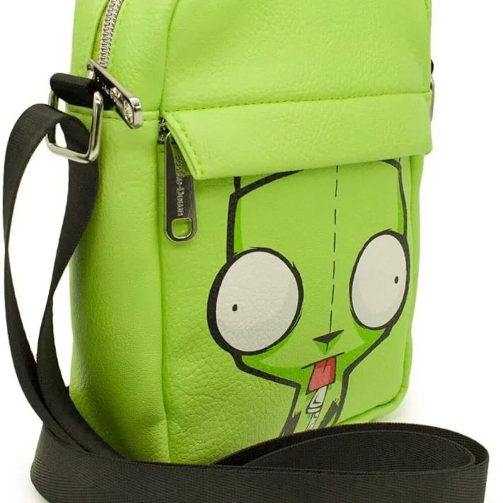 Crossbody Bag Vegan Leather 8x6.5 Inches Unisex Gadget Storage